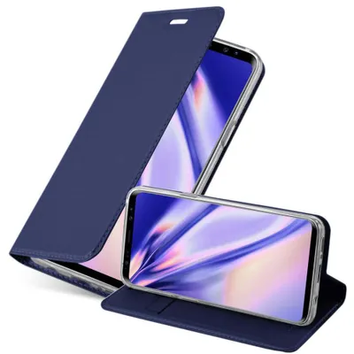 Produktbild von Cadorabo Handyhülle für Samsung Galaxy S9 Schutz Hülle in Blau Cover Etui Book Case Booklet
