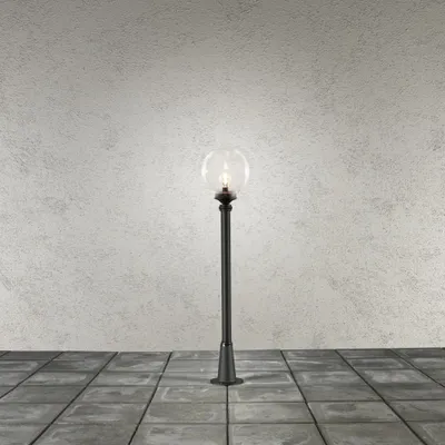 Produktbild von Konstsmide Orion Wegeleuchte schwarz lackiertes Aluminium, klares Acrylglas, Hand EU 498-750