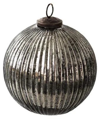 Produktbild von Clayre & Eef Weihnachtskugel Ø 15 cm Schwarz Silberfarbig Glas