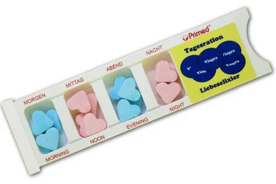 Obrázek produktu pro Tablettenbox Liebeselixier gefüllt mit Fruchtgummi Scherzartikel 25g