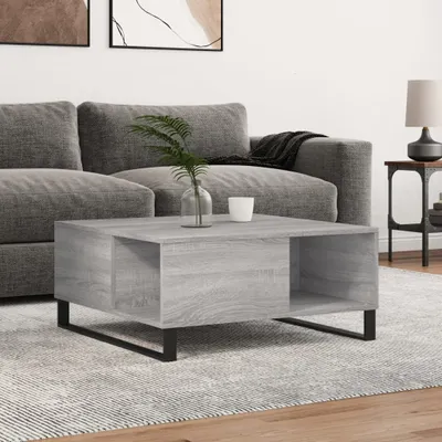 Produktbild von "Rabatt" Couchtisch modern - Wohnzimmertisch - Einfache Montage - Grau Sonoma 80x80x36,5 cm Holzwerkstoff - Kaffeetisch CC22614