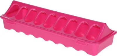 Image de Kerbl Mangeoire pour poussins plastique rose L 9,5 x L 30 cm