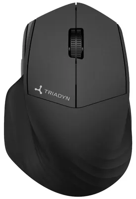 Obrázok produktu pre GREIP Bezdrôtová myš s frekvenciou 2400 MHz, určená do kancelárie, 1600 DPI, čierna. Ergonomická, kompaktná počítačová myš pre prácu z domu, kanceláriu a cestovanie