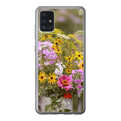 Produktbild von MuchoWow® Handyhülle Schutzhülle Hülle für Samsung Galaxy A52 5G Blumen - Gießkanne - Farbe Silikon Softcase Handy Hülle - Umschlag