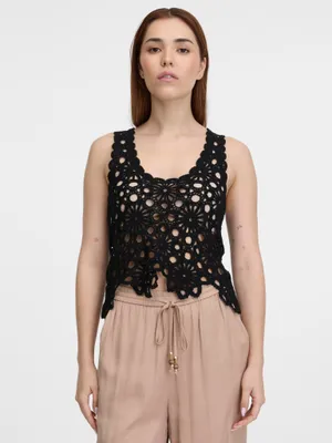 Produktbild von Orsay Schwarzes Häkeltop für Damen 1000848660000__L