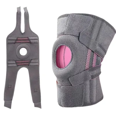 Produktbild von 1 Stück Kniebandagen, Knie Lauf Kompressionsknie mit Riemen,Silikon,Sport Bandage,für unteren Rückenbereich, Einheitsgröße für Wade, Damen und Herren