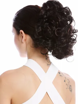 Produktbild von WIG ME UP Zopf Pferdeschwanz Voluminös Gelockt Kurz Mahagoni Mix MKB-22-V-2H33