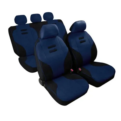 Immagine prodotto di Set coprisedili pilota Kynox nero+blu per auto con copripoggiatesta