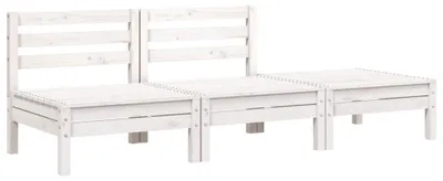 Produktbild von vidaXL Gartensofa 3-Sitzer Weiß Massivholz Kiefer