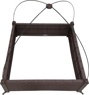 Produktbild von Nessa Hochbeet Kunststoff mit Rankhilfe 99,5x99,5x29,5 cm 290 L flexibel