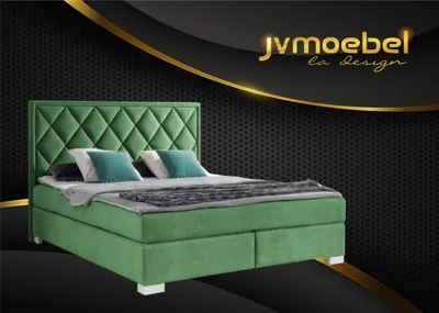 Produktbild von Luxus Boxspring Bett Stoff Hotel Beige Betten Schlafzimmer Möbel Design Doppel