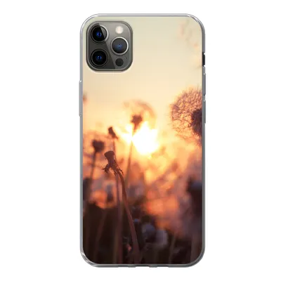 Produktbild von MuchoWow® Handyhülle Schutzhülle Hülle für iPhone 13 Pro Max Löwenzahn - Sonnenuntergang - Frühling Silikon Softcase Handy Hülle - Mobiltelefon