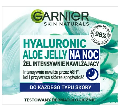 Obrázok produktu pre Garnier Hyaluronový Hydratačný Gél na Noc s Aloe, 50ml