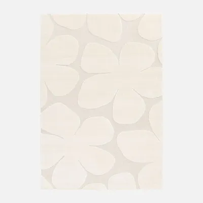 Produktbild von sweeek - Innen Teppich Blumenmuster cremefarben