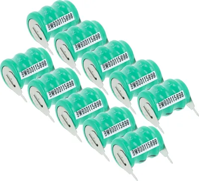 Produktbild von vhbw 10x NiMH Ersatz Knopfzellen-Akku (40 mAh, 3,6 V, NiMH)