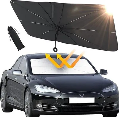 Produktbild von Autosonnenschutz für die Windschutzscheibe - UV- und Wärmeabweisend, schnell faltbar