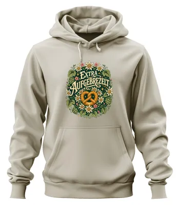 Imagen del producto de Camiseta con motivos de : pretzel, edelweiss, pantalones de cuero, sudadera con capucha, naturaleza, talla S