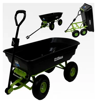 Produktbild von Gartenwagen mit einer Kapazität von 300 kg / 75 l, Kippfunktion und wendiger Lenkachse mit Luftreifen