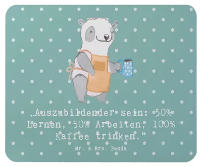 Produktbild von Mr. & Mrs. Panda Mouse Pad Auszubildender - Meeresbrise - Geschenk, Lernen, pc mauspad, Berufe, Ausbildung, laptop, computer, Berufsgestaltung, Beruf, Motivation