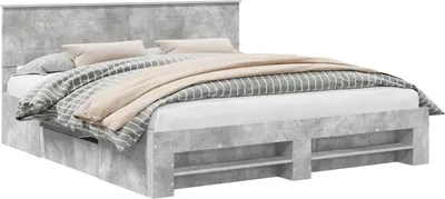Immagine prodotto di Struttura del letto con testiera Grigio cemento 200 x 200 cm
