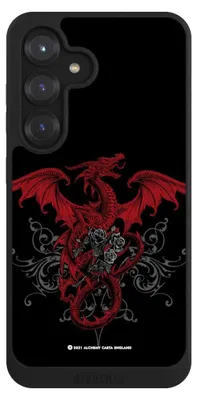 Produktbild von NIVOCASE Handyhülle für Samsung Galaxy S25  Hülle NIVOpure Case Schwarz Drache Gothic Rot