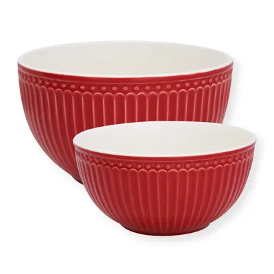 Produktbild von Greengate Alice Servierschüssel red Set2