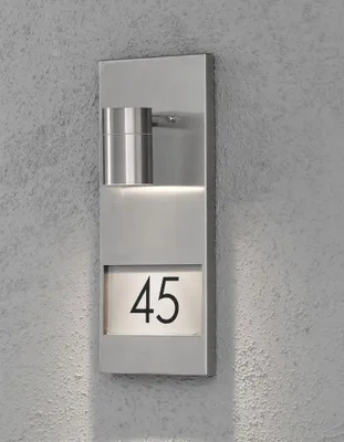 Produktbild von Konstsmide Modena Number Edelstahl, klares Glas, Reflektor 7655-000