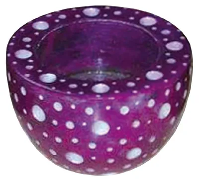 Produktbild von Teelicht Speckstein lila 6x4cm