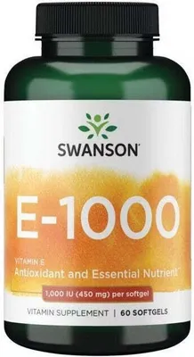 Produktbild von Vitamin E-1000 IU 60 Weichkapseln Swanson Health Products