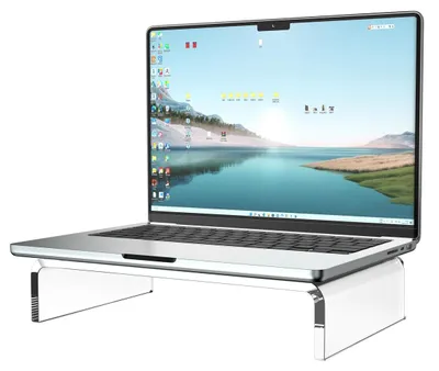 Image de Support d'écran en acrylique - Transparent - 30,5 x 20,3 x 7,6 cm - Jusqu'à 22,7 kg - Pour moniteur et ordinateur portable