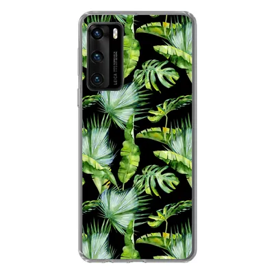 Produktbild von MuchoWow® Handyhülle Schutzhülle Hülle für Huawei P40 Palmwedel - Tropisch - Muster Silikon Softcase Handy Hülle - Handytasche