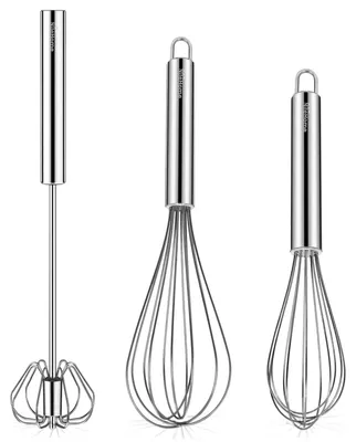 Rührbesen-Set Edelstahl 8/10/12 Zoll, 3-teilig