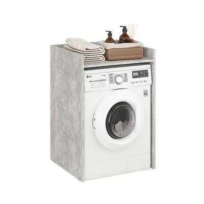 Produktbild von KOMTO Waschmaschinenschrank überbauschrank Beton - Waschmaschinenüberbau | Waschmaschine Schrank Mozi 66 x 62 x 97 cm