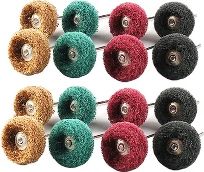 Image de INF Kit de fixation de perceuse de roue de polissage abrasif non tissé de 20 pièces Multicolore