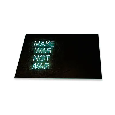 Produktbild von Herdabdeckplatte Glaskeramik 80x52 Mit Spruch Blau Abdeckung Glas Spritzschutz Deko