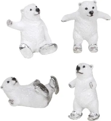 Produktbild von 4er Set Eisbär auf Schlittschuhen