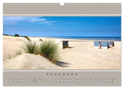 Produktbild von Strandblicke Borkum und Norderney (Wandkalender 2027 DIN A3 quer), CALVENDO Monatskalender