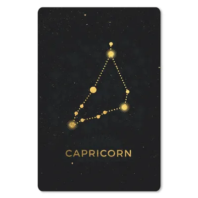 Produktbild von MuchoWow® Mauspad Mousepad Tierkreiszeichen - Steinbock - Astrologie - Gold 40x60 cm - Mousepads - Maus Mat - Pad - Mausunterlage - Schreibtisch Accesoire