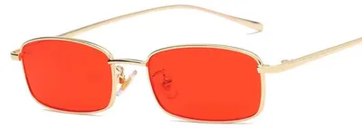 Produktbild von Kleine, quadratische Sonnenbrille, modische Streetstyle-Sonnenbrille aus Metall