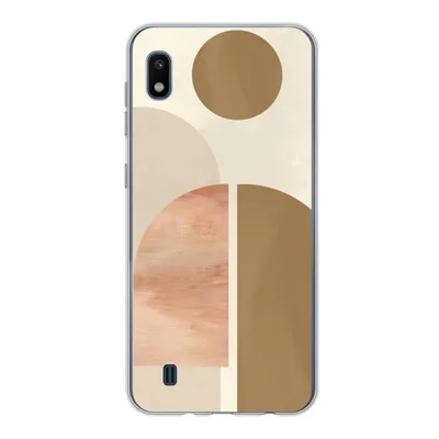 Produktbild von MuchoWow® Handyhülle Schutzhülle Hülle für Samsung Galaxy A10 Rosa - Braun - Design Silikon Softcase Handy Hülle - Schutzhülle