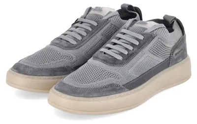 Image de Bullboxer, baskets basses pour hommes, couleur gris, en cuir et textile, taille : 44