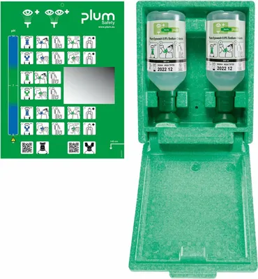 Produktbild von Plum Augenspülung Wandbox inkl. 2x 500 ml Augenspülung