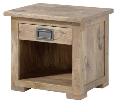 Produktbild von MASSIVMOEBEL24.DE Nachttisch Mango 50x40x45 whitewash lackiert RAILWAY #387