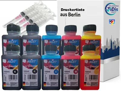 Produktbild von TiDis Druckertinte Nachfüllset f. Canon PG595 + CL586 TS4140i, TS4150i, TS4151i