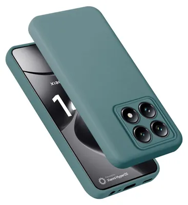A teal phone case is shown on top of a smartphone.
