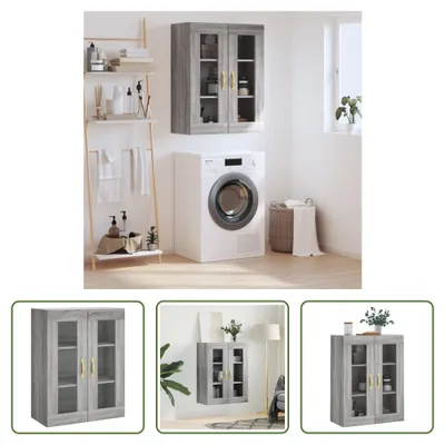 Produktbild von The Living Store Wandschrank Grau Sonoma 69,5x34x90 cm