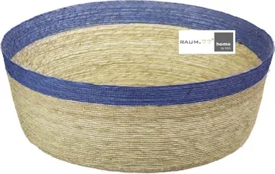 Immagine prodotto di ASA Korb L rund, Natur mit hellblauem Rand D.44cm,