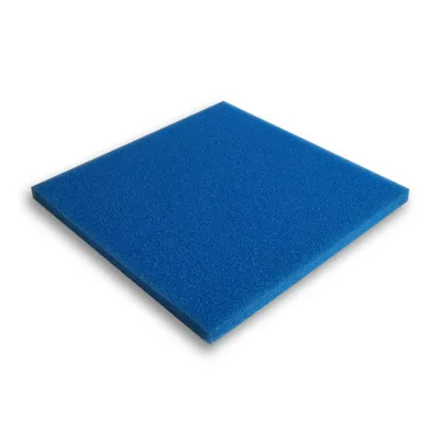 Image de Wiltec Tapis japonais filtrant - 50 x 50 x 3 cm / 20 ppi - moyen - Filtre de Bassin et d'Aquarium pour Filtration Eau HMF - couleur Bleue
