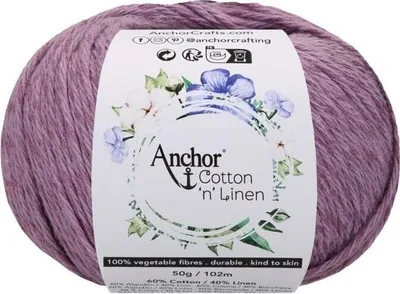 Immagine prodotto di Anchor Cotone 'n' Linen 00021 Filato per uncinetto Damson