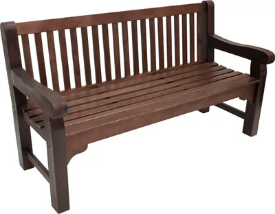 Produktbild von DEGAMO Gartenbank Parkbank Holzbank Bank BRISTOL 3-sitzer 162cm, Eukalyptus dunkel geölt, Kolonialstil